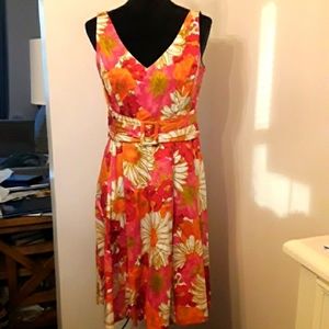 Lane Bryant orange floral dress